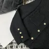 Frauen Wolle Mischung Designer neu 2023 Frühlingsbrand Jacke OOTD Mode Top-Grade-Winter-Tweed-Mantel Freizeitmäntel Strickjacke Mutter D49Z
