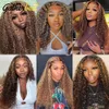 Bande de cheveux Deep Wave Lace Front Highlight Frontal Pour Femmes P427 Coloré Humain s 180 Densité 34 Pouces 230214