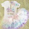 Girl's Dresses Baby Girls 12 Months Birthday Party Dress Year 1st Christening Gown born Infantil Tutu Outfit Red First Christmas Clothes 230214