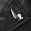 Brooch Creative Cartoon Exquisite Personality Fashion Cat Knife Funny Dagger Cat Brooch Clothing Cowboy All-match Badge For Men Women GC1912