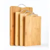 Jaswehome Natural Bambu Cutting Board Metal Handle Bamboo Wood Servering Board Meat Cheese Borads Chopping Kicthen Board