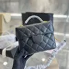 Cc axelpåsar cc makeup väska designer handväska liten makeup väska kvinna handväska mini axel väska crossbody caviar cowhide quilted flip äkta läder liten squ