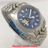 Armbandsur 39mm 36mm mode herrklocka med 24 juveler nh38 rörelse safir glas blå urtavla grönt lysande jubileum armbandwristwat