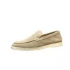 Desiner Loropiana Shoes Online Men's Shoes New Leather Retro British Style Lp Loafers Lazy Suede Flat Casual Shoes