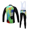 Cykeltröjor sätter långärmad cykeltröjor med byxor för män senaste hösten vinter cykling set pro Team racing sportkläder cykel kostymer enhetlig 230213