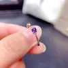 Cluster Rings Chic But Beautiful Natural Purple Amethyst Gemstone Trendy Ring For Women Real 925 Sterling Silver Charm Fine Jewelry