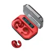 Wireless Earphones Headphone Bone Conduction Bluetooth LED Display Hi-Fi Headset Ear Hook 2200mah Cellphone Power Bank Transparency Charging Case Auto Pairing