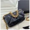 Classic Mini Flap Bags Colorful Multicolor Laser Genuine Leather Handbags Gold Silver Metal Chain Crossbody Bag Luxurys Designer Shoulder Bag 20 CM