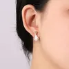 Stud Earrings Classic French Fan-shaped 925 Silver Needles Exquisite Temperament Fashion All-match Skirt Shape