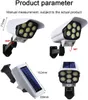 Solar Security Light Motion Symulacja Outdoor Fałszywa kamera wiejska lampa ścienna w ogrodzie wodoodporna