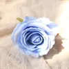 Fiori decorativi 30 pezzi 10 cm teste di seta artificiale champagne sfuso per artigianato fai da te bouquet da sposa centrotavola composizioni floreali