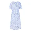 Casual Dresses Cocktail Chiffon Dress Women Loose Bohemian Floral With Pockets Short Sleeve Mother Of Bride Jacket