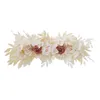 Flores decorativas Arco de casamento Arco artificial Rose Swag Runner Garland para a mesa de peças centrais decoração da parede da porta