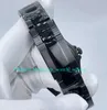 2 -stijl met doos automatische horloges voor heren 42 mm witte wijzerplaat zwarte PVD roestvrijstalen armband mechanische mannen sport heren horloge polshorloge