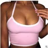 Tanques de mujer 2023 llegadas vender Sexy Halter Tight Bustier Fitness Suspender Skinny camiseta chica baile chaleco mujer Tank Crop Top