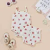 Ensembles de vêtements été nouveau coton bébé filles vêtements mignon Floral sans manches côtelé combinaisonShorts PCS enfant en bas âge infantile nouveau-né barboteuse costume