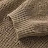 Damskie dzianiny V-denia czysta bawełniana linia kardigan Kobiety 2023 Autumn/Winter Sweater Płaszcz Krótka luźna bluzka z długim rękawem