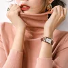 Kadın Sweaters de Cachemira Punto Para Mujer Lana Renk Top Suelto Gayri resmi novedad 230214