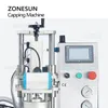 ZONESUN Tappatrice per barattoli Confezionatrice sottovuoto Bottiglia di vetro semiautomatica può ruotare la sigillatura superiore Produzione di salsa di peperoncino ZS-XG201