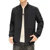 Men's Jackets Stylish Casual Jacket Zipper Slant Pocket Men Coat Wear-resistant