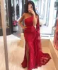 Vestidos de noite de sereia de renda sexy 2023 Miã de champanhe Apliques laterais fenda um ombro dubai dubai longa vestidos de noite de noite