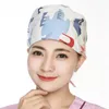 Berets Unisex Scrub Hats Cap Beanie Scrubs Adjustable Caps Cotton Cartoon Printed Work Wear For Women Men Wholesale