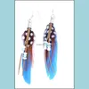 Dangle Chandelier Drop Earrings For Women Lovely Feather Mtiple Delivery Jewelry Dhcqt