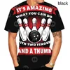 T-shirts pour hommes 2023 Bowling Shirt Men Cool Funny Creative Round Neck Tee XS-6XL