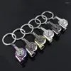 Keychains Creative Gift Car Rodando Metal Turbocaled Metal Chain Blower Ring Link Pingente para mulheres e homens