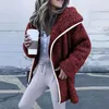 Women's Jackets Winter Women's Hoodies Coat Ladies Long Sleeve Hooded Lamb Wool Fleece Warm Cardigan Jacket Outwear Women Clothes