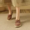 Italia Designer Loropiana Scarpe Fondo piatto in pelle di marca Scarpe LP Lefu Primavera e autunno da donna Scarpe da fannullone casual in pelle scamosciata con un piede di nuovo stile Scarpe con tacco piatto piccole