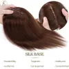 Synthetic s TESS Hair Topper 7x125cm Clip Natural 100 Human For Silk Base Clip In s 230214