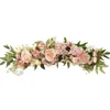 Декоративные цветы цветочные добыча для украшения цветочных гирляндов свадьба искусственная розовая зелень листья дверь окно дома