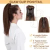 Hair band Snoilite tail Human 1422Inches Claw Clip in Women piece Natural Black Blonde Brown 230214