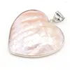 Anhänger Halsketten 1 stücke Natürliche Herzform Rosa Und Schwarz Shell Anhänger Charms Für Ohrring Halskette Schmuck Machen Zubehör Geschenk größe