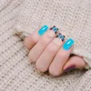 Falska naglar 24st manikyr medelstora solida färger falska glansiga nagelips för flickvänner fruar kvinnor och flickor