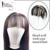 Bangs Human Hair No Clips With Lace 3D Blunt Cut Natural OverHead s Remy Black Ever Beauty 230214