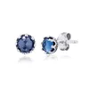 Boucles d'oreilles pour femmes bleu scintillant couronne cristaux pentes 925 argent mode femme cadeau