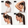 Banda de cabelo bhf cauda humana remy estilos europeus retos 100g 100 clipe de cauda de cavalo natural em s 230214