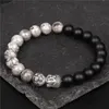 Strand Perlé Strands Bracelet En Pierre Naturelle Tête De Bouddha Prière Oeil De Tigre Perles Bracelets Yoga Balance Charme Volcanique Femmes Hommes Reiki