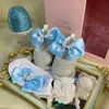 First Walkers Dollbling Baby Baby Luxury Bottles and Shoes Teadband Set Thekakeake Diamond Tutu Outfit Red Bottom Little Girl Baptism Shoes 230211