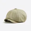 Berets Octagon Hat for Men British Style Four Seasons Think Women Artsy Retro Sboy Painter Solid Letted Beret