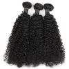 Hair Bun Bliss Brasilian Weave Bundles Mongolian Curl Human 828 polegadas Pacote de ondas profundas de água Remy S 3 230214