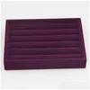 Jewelry Tray Upscale Purple Veet Display Box Rings Necklace Earring Bracelets Organizer 0Fur9 1159 Q2 Drop Delivery Packaging Dhfdz