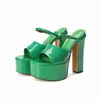 Brand Name Womens Sandals High Heel 15CM Platforms Female Buckle Strap Rhinestone Shoes SZ35-43