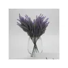 Decorative Flowers Wreaths 25 Heads 5 Forks 38Cm Colorf Silk Artificial Flower Lavender Home Party Decor For Holding Decor Dhthu