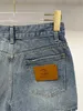 Kvinnors shorts designer 2023 sommar ny ljus f￤rg tunn rak h￶g midja heta byxor denim shorts ezyk