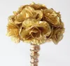 Decorative Flowers 20cm Wedding Silk Kissing Ball Decorations For The GOLD-plastic Inner Celebration Flower Party Decoration