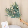 Flores decorativas 1pc Buquê artificial de Willow Fake Leaves Jugle Party Vine Faux Folhagem Plants Grinalh Para casa Decoração de casamento de Natal