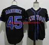 2015 Зал славы Vintage 45 Бейсбольные майки Pedro Martinez Hof Blue White Montreal Red New Expos York Mens Mens сетчатые рубашки